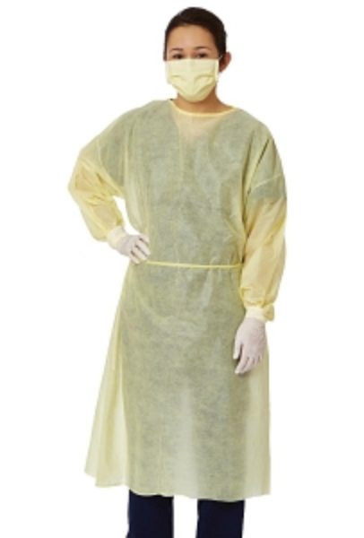 Amazon.com: Medical Nation 10 Pack Disposable Isolation Gowns - Yellow  Level 2 SMS 40gsm Non-Woven Material - PPE Gowns Disposable for Dental,  Medical Use, Fluid-Resistant & Latex-Free Gowns, Universal Size : Industrial